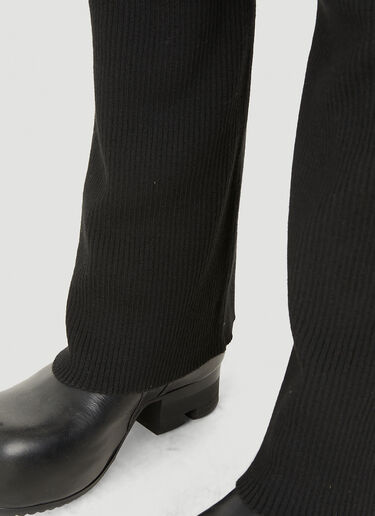 Rick Owens 罗纹针织长裤 黑 ric0249024