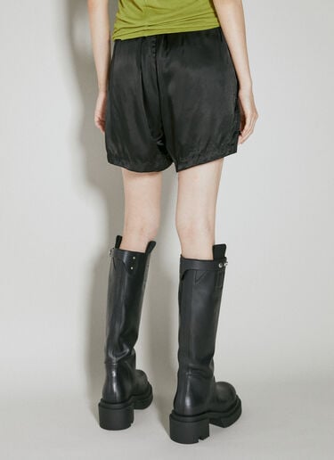 缎面抽绳短裤 Rick Owens 缎面抽绳短裤 黑色 ric0253008