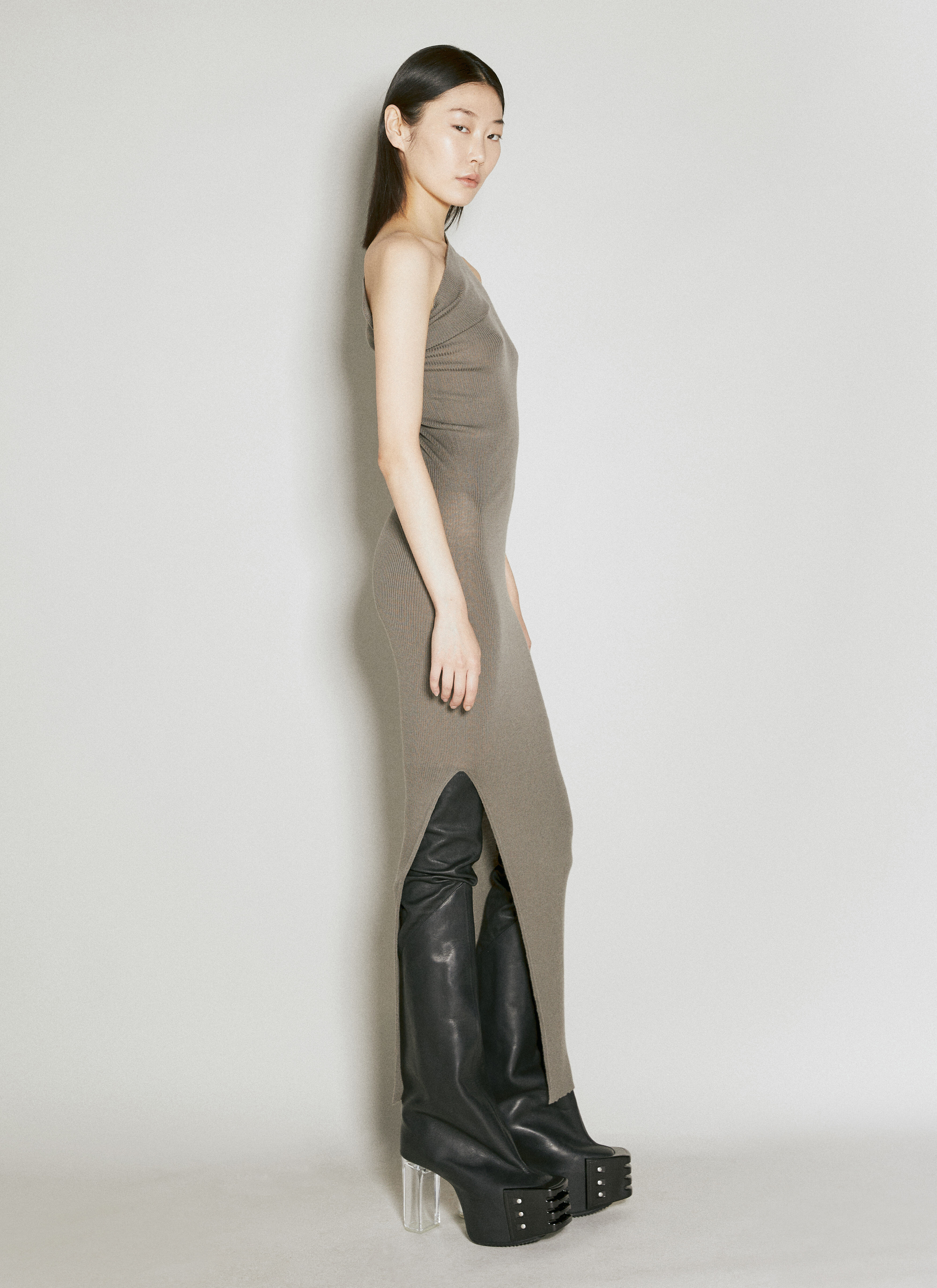 VIP【送料関税込】RICK OWENS KNITTED WOOL LONG DRESS Rick Owens Knitted Long Dress in Black | Lyst Canada