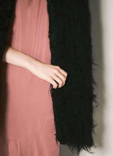 Wool-And-Silk-Blend Cape Rick Owens Wool-And-Silk-Blend Cape Black ric0258003