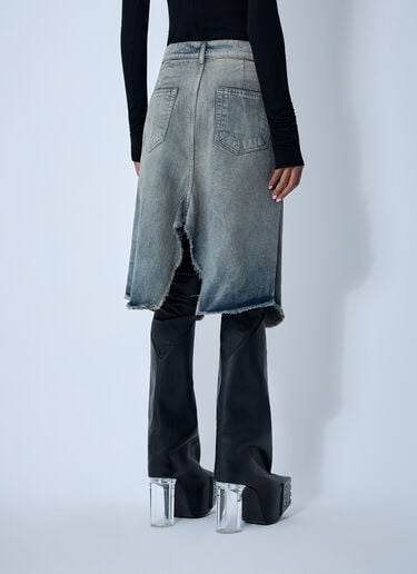Rick Owens Slivered Denim Skirt Denim ric0261007