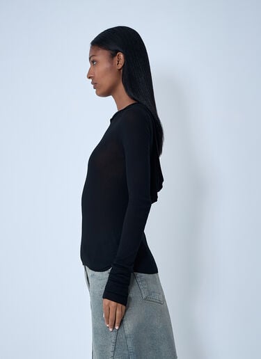 Rick Owens Hooded T-Shirt Black ric0261011