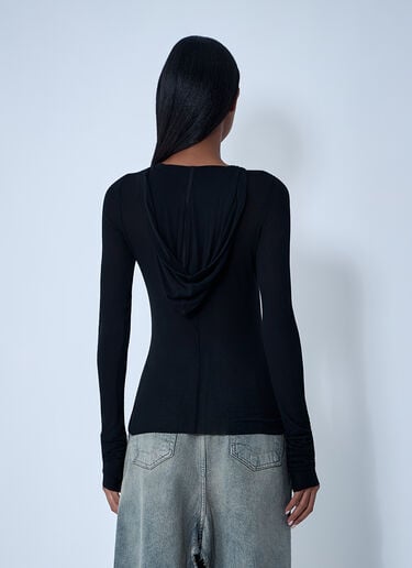 Rick Owens Hooded T-Shirt Black ric0261011