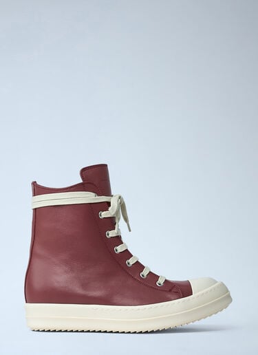 Leather High-Top Sneakers Rick Owens Leather High-Top Sneakers Red ric0261017