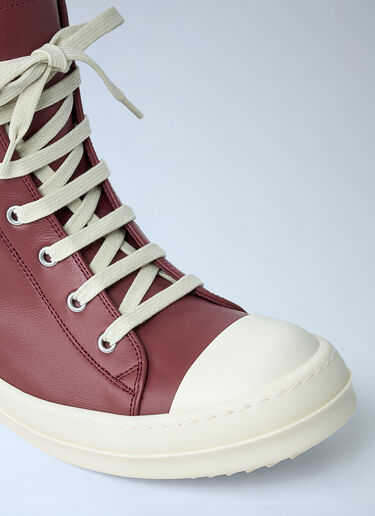 Leather High-Top Sneakers Rick Owens Leather High-Top Sneakers Red ric0261017