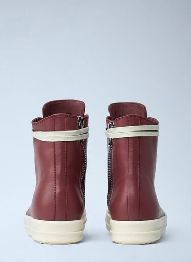 Leather High-Top Sneakers Rick Owens Leather High-Top Sneakers Red ric0261017