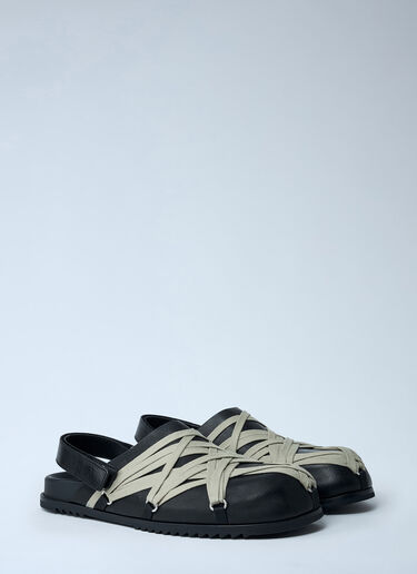 Megalace Leather Mules Rick Owens Megalace Leather Mules Black ric0261022