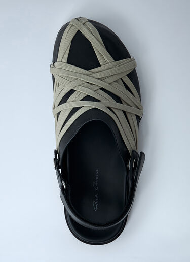 Megalace Leather Mules Rick Owens Megalace Leather Mules Black ric0261022