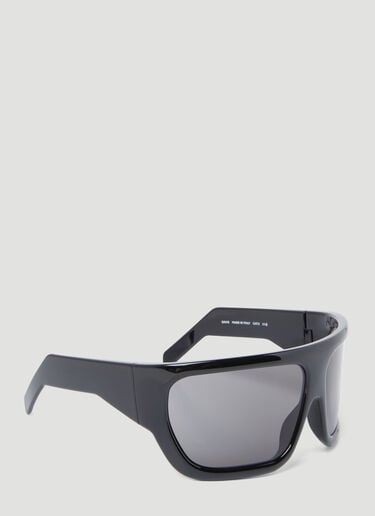 Shiny Davis Sunglasses Rick Owens Shiny Davis Sunglasses Black ris0354001
