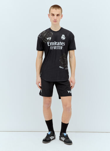 Y-3 x Real Madrid 徽标贴花运动 T 恤 黑色 rma0156004