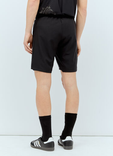 Y-3 x Real Madrid 로고 프린트 조절끈 쇼츠 블랙 rma0156005