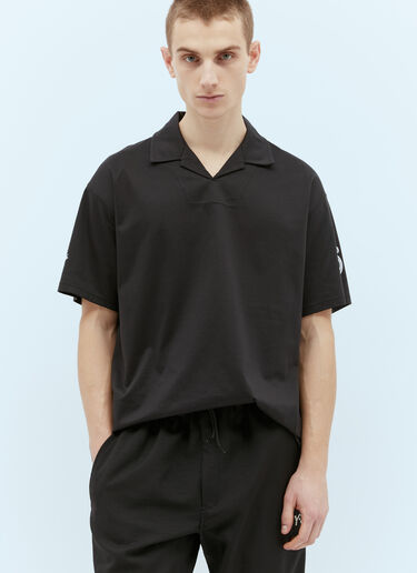 Logo Print Polo Shirt Y-3 x Real Madrid Logo Print Polo Shirt Black rma0156009