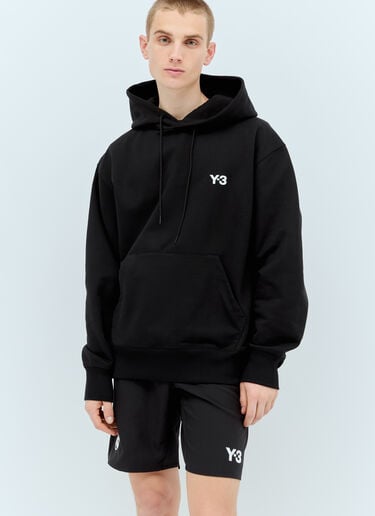 ロゴプリント フード付きスウェットシャツ Y-3 x Real Madrid ロゴプリント フード付きスウェットシャツ ブラック rma0156011