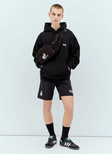 Y-3 x Real Madrid 徽标印花连帽运动衫 黑色 rma0156011