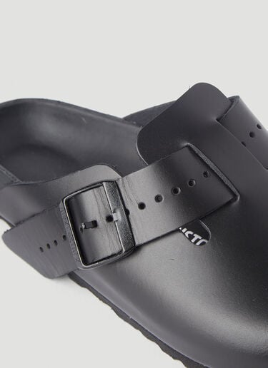 Rick Owens X Birkenstock Boston Slip Ons Black rob0144003