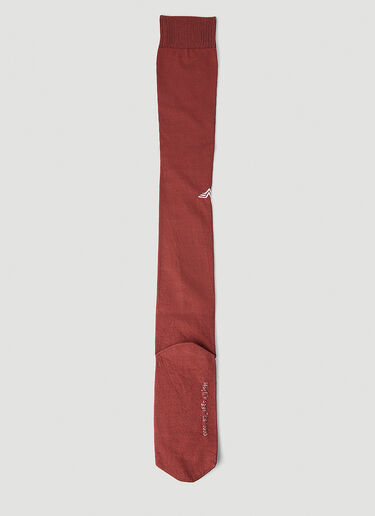 Logo Embroidered Long Socks Meryll Rogge Logo Embroidered Long Socks Brown rog0250017
