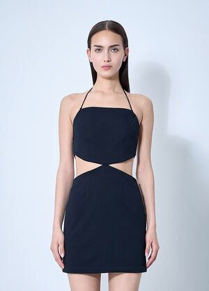 Rokh Cut-Out Mini Dress Dark Blue rok0251006