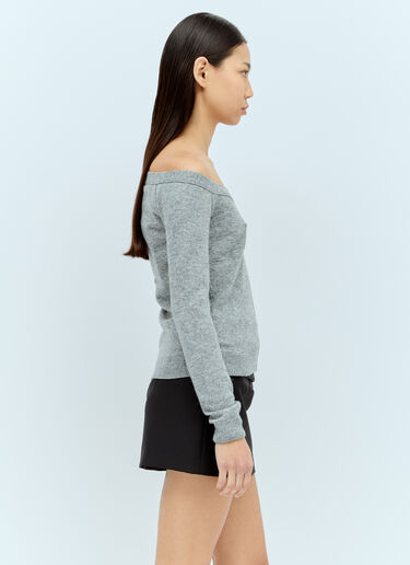 Rokh 비대칭 넥 가디건 그레이 rok0254002