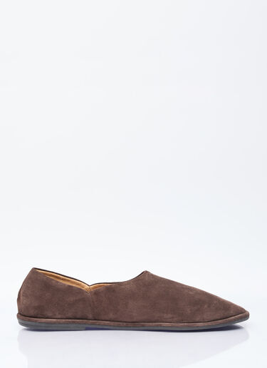 Suede Canal Slippers The Row Suede Canal Slippers Brown row0154014