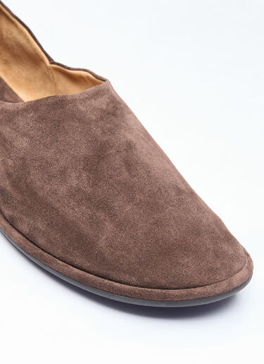 The Row Suede Canal Slippers Brown row0154014