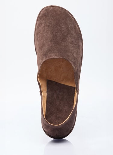 Suede Canal Slippers The Row Suede Canal Slippers Brown row0154014