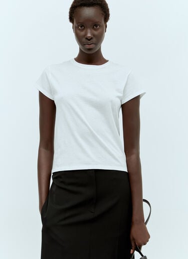 Tori Crop T-Shirt The Row Tori Crop T-Shirt White row0256007