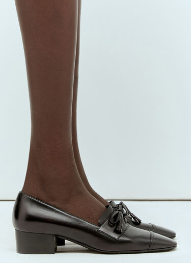 Park Leather Loafers The Row Park Leather Loafers Black row0256031