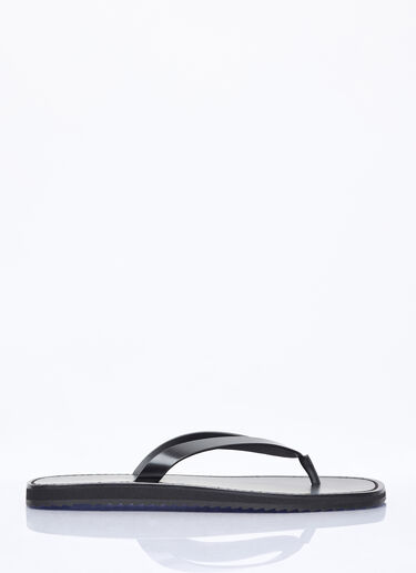 City Leather Slides The Row City Leather Slides Black row0257019