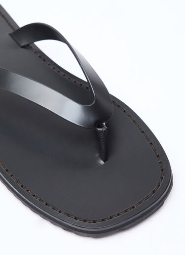 City Leather Slides The Row City Leather Slides Black row0257019