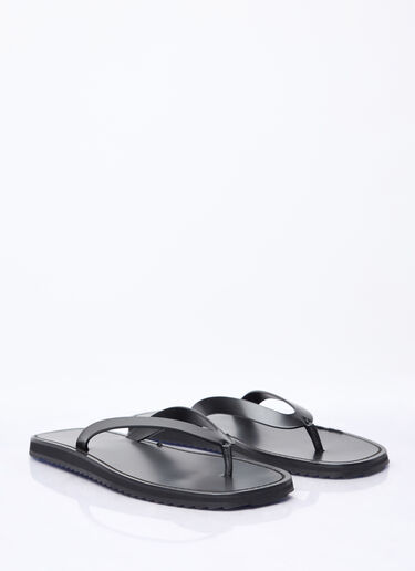 City Leather Slides The Row City Leather Slides Black row0257019