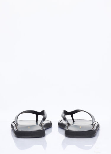 City Leather Slides The Row City Leather Slides Black row0257019