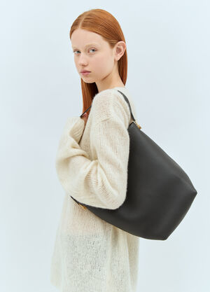 The Row Medium N/S Hook Tote Bag Black row0257029