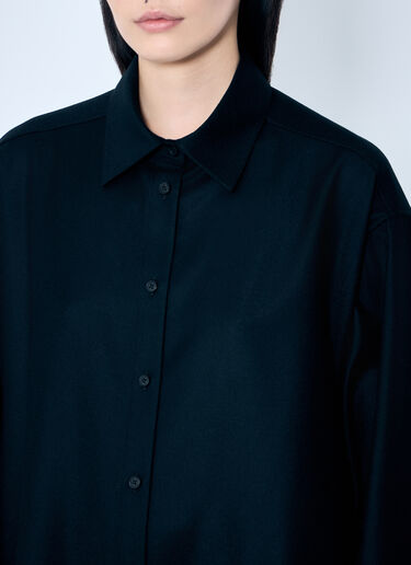 Caroline Wool Shirt The Row Caroline Wool Shirt Black row0258021