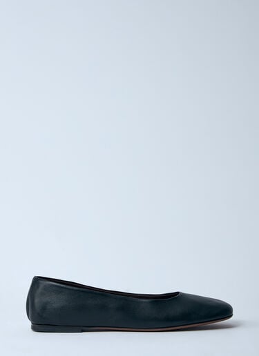 The Row Square Ballerina Flats Black row0260025