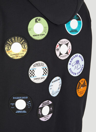 Raf Simons x Fred Perry 패치 후드 스웨트셔츠 블랙 rsf0150009