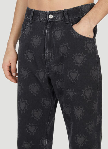 Hearts Print Jeans Rassvet Hearts Print Jeans Black rsv0152013