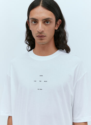 Oversized Logo Print T-Shirt Song for the Mute Oversized Logo Print T-Shirt White sfm0154017