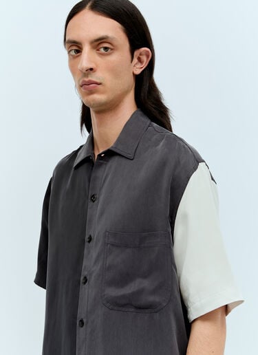 Panelled Short-Sleeve Shirt Song for the Mute Panelled Short-Sleeve Shirt Black sfm0156005