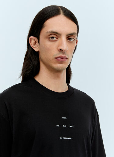 Logo Print T-Shirt Song for the Mute Logo Print T-Shirt Black sfm0156007