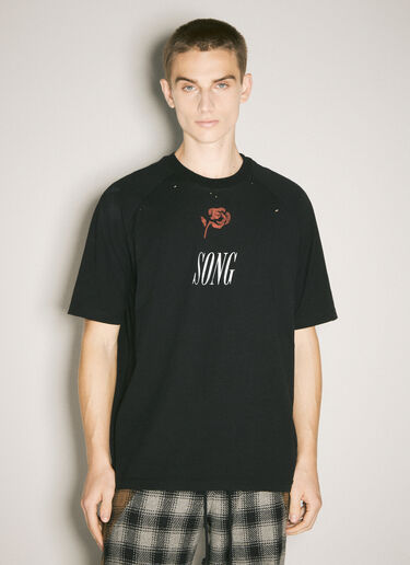 Song for the Mute Song Raglan T-Shirt Black sfm0158009