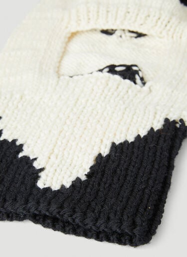 Sky High Farm Workwear Hand Knitted Cow Balaclava Black skh0350006