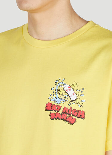 Printed T-Shirt Sky High Farm Workwear Printed T-Shirt Yellow skh0352015