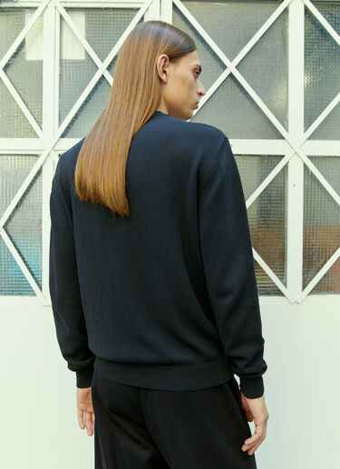 Logo Embroidery Knit Sweater Sky High Farm Workwear Logo Embroidery Knit Sweater Black skh0354005