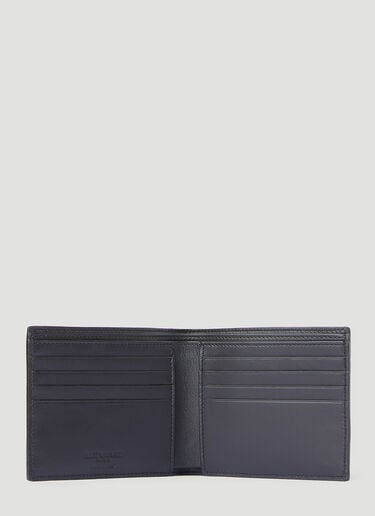 Saint Laurent Croc-Embossed Bi-Fold Wallet Black sla0138024