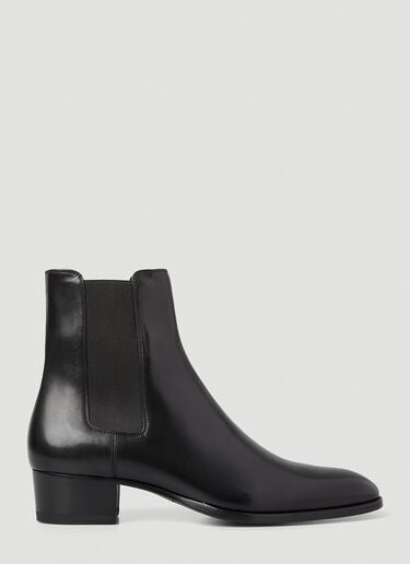 Heeled Chelsea Boots Saint Laurent Heeled Chelsea Boots Black sla0145030