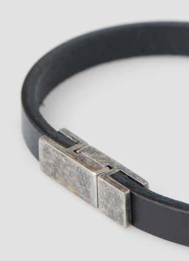 Logo Plaque Bracelet Saint Laurent Logo Plaque Bracelet Black sla0149073