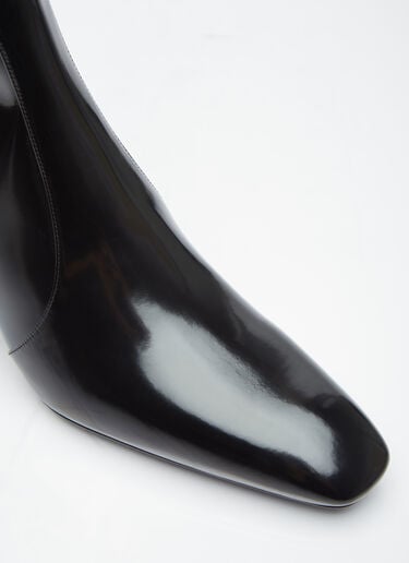 Saint Laurent XIV Zipped Leather Boots Black sla0154028
