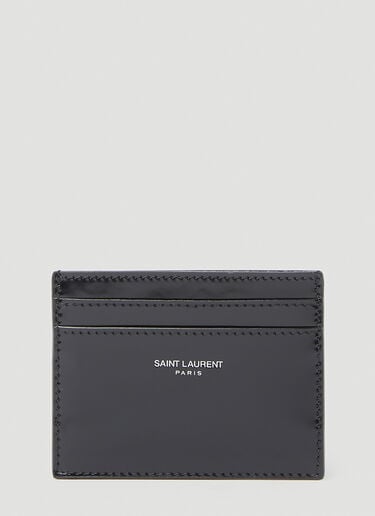 Saint Laurent Patent Leather Logo Cardholder Black sla0154036