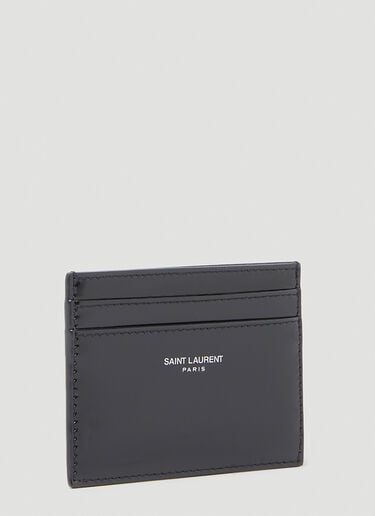 Saint Laurent Patent Leather Logo Cardholder Black sla0154036