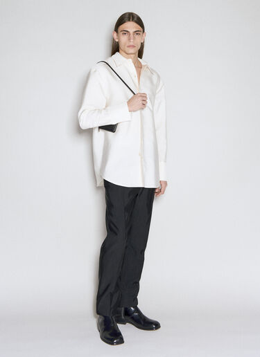 Saint Laurent 하이 웨이스트 파유 팬츠 블랙 sla0156004